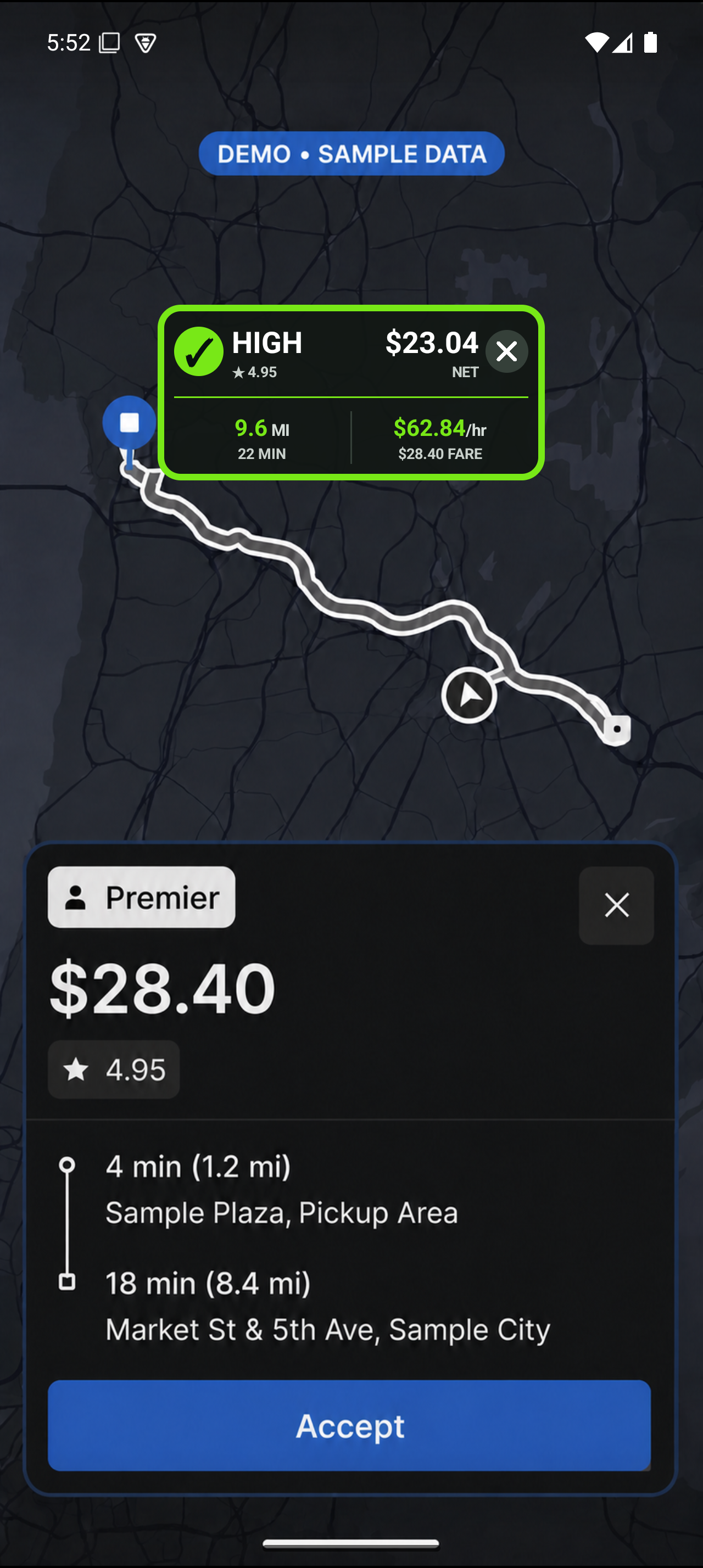 Driver Copilot HIGH verdict over a fictional sample offer